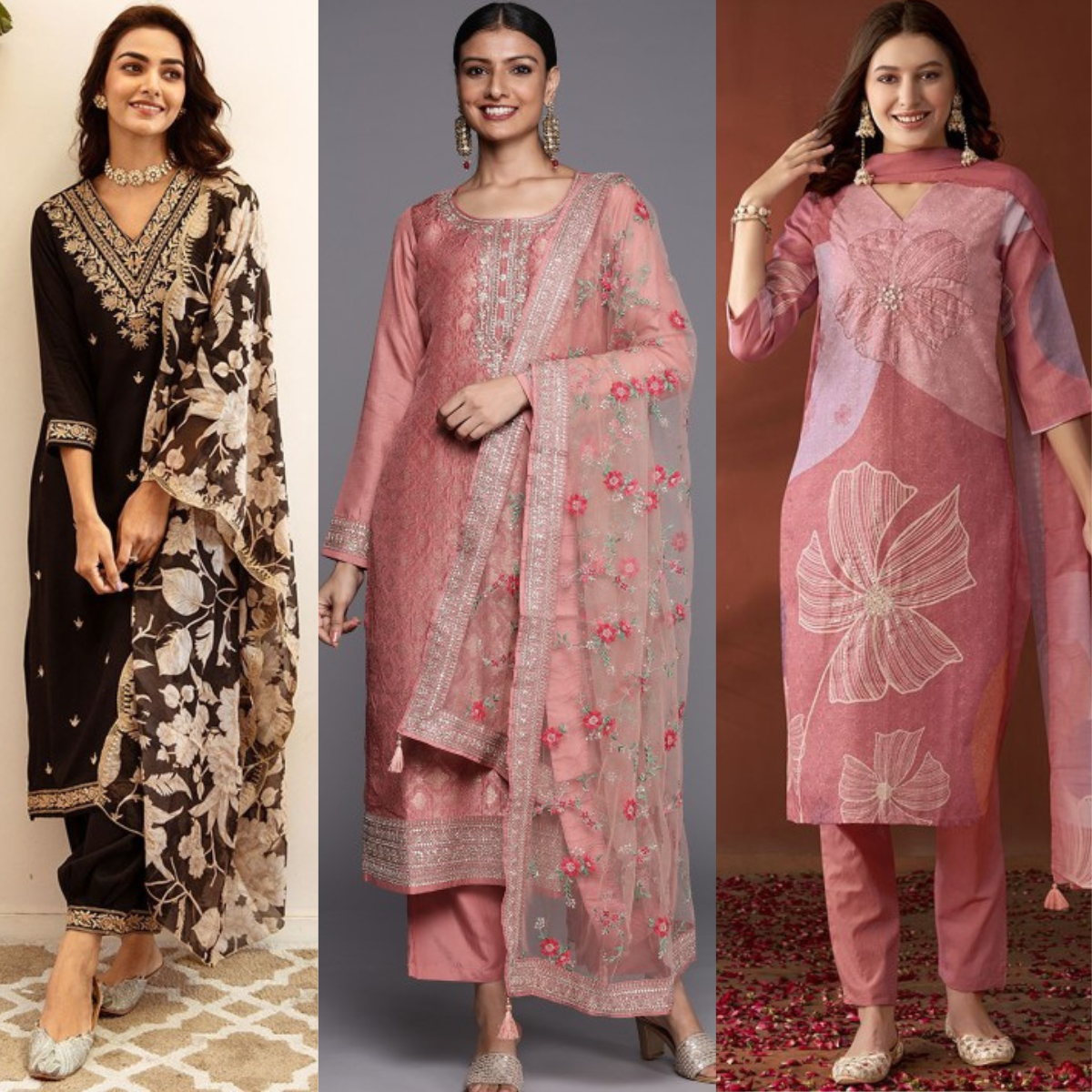 PACK OF 3 | Stylish Women’s Suit Set with Matching Dupatta | Perfect for Festivals & Parties | SD-01