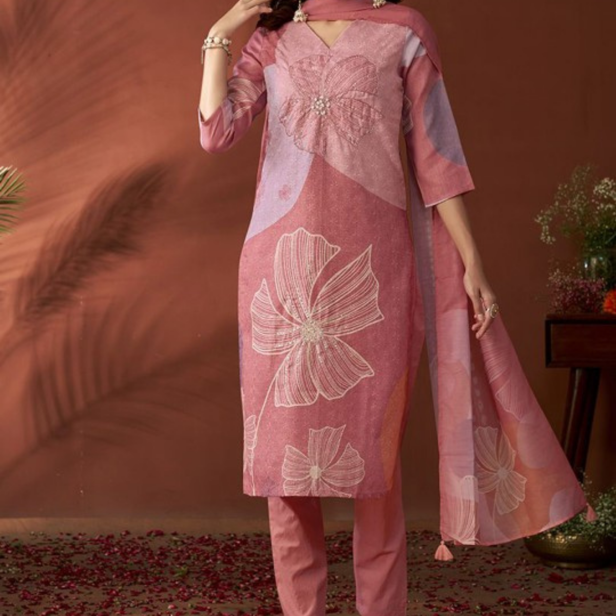 PACK OF 3 | Stylish Women’s Suit Set with Matching Dupatta | Perfect for Festivals & Parties | SD-01