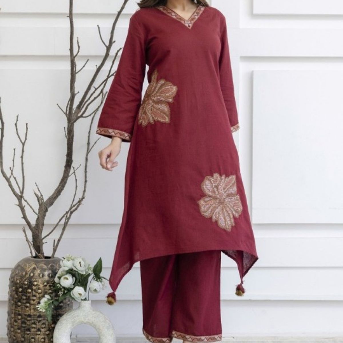 3-Piece Women’s Palazzo Kurti Set | Fusion of Comfort and Style for Any Occasion | KS-04