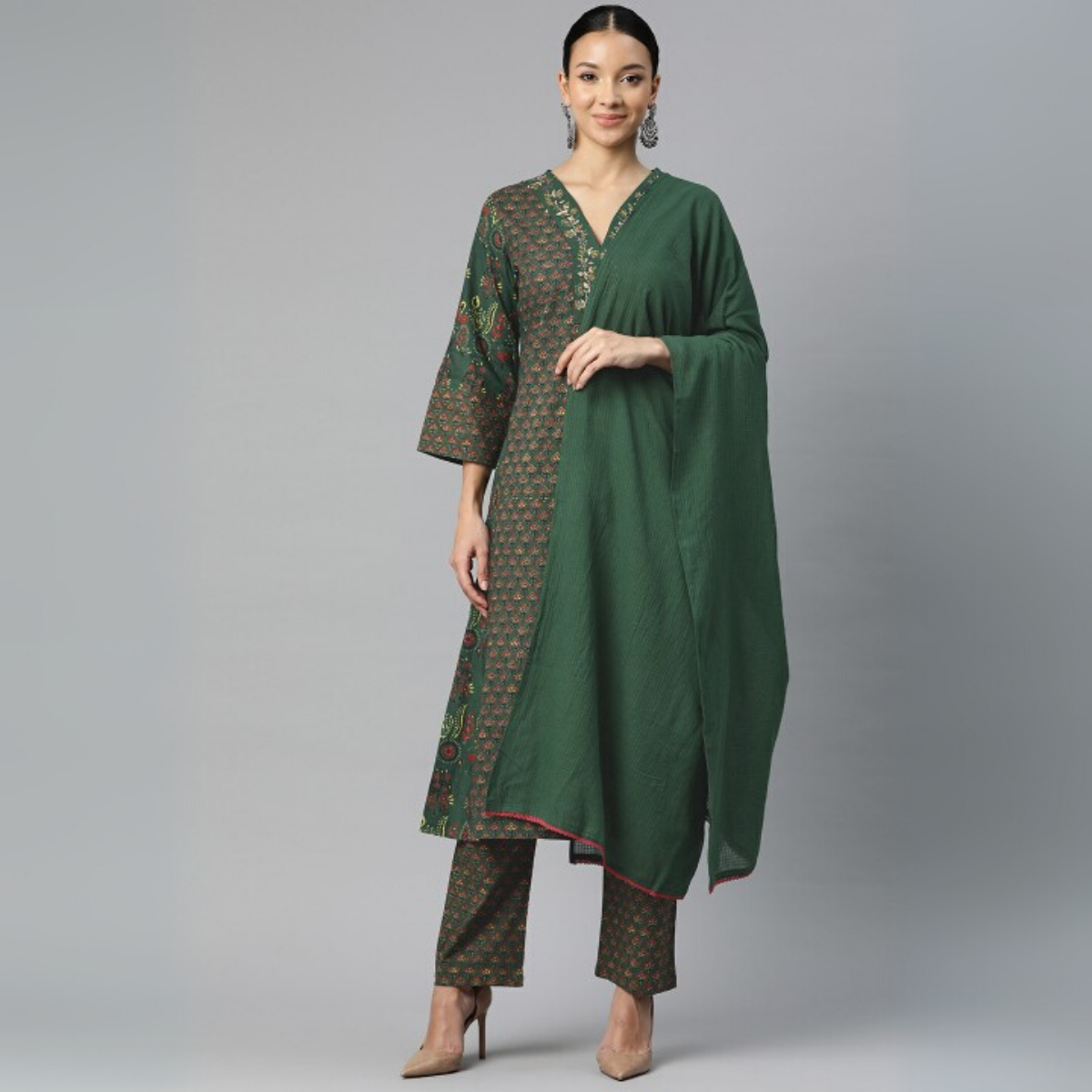 3 Piece Cotton Kurti Combo | Ideal for Office, Casual & Festive Looks | KC-08