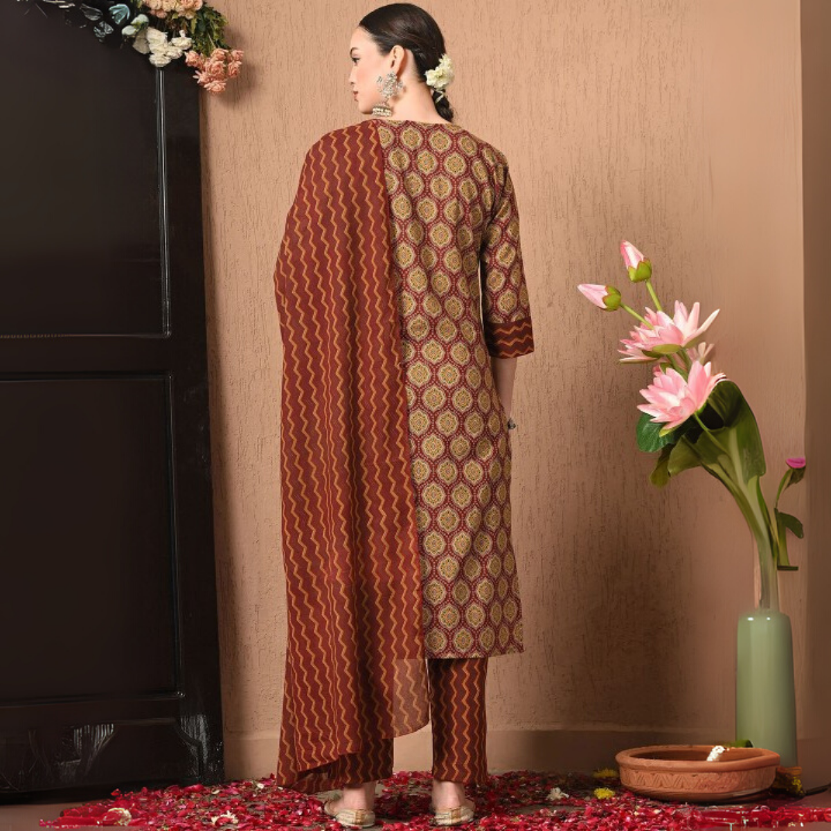 Comfort Meets Style: Women’s 3 Pack Cotton Kurta Set with Dupatta for Everyday Elegance| CK-04