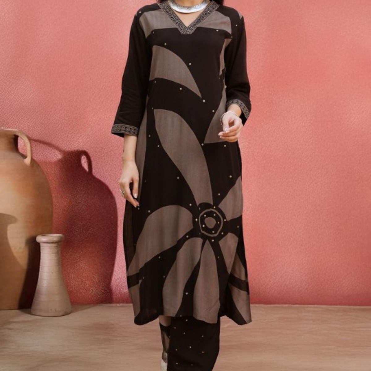 3-Piece Women’s Palazzo Kurti Set | Fusion of Comfort and Style for Any Occasion | KS-08