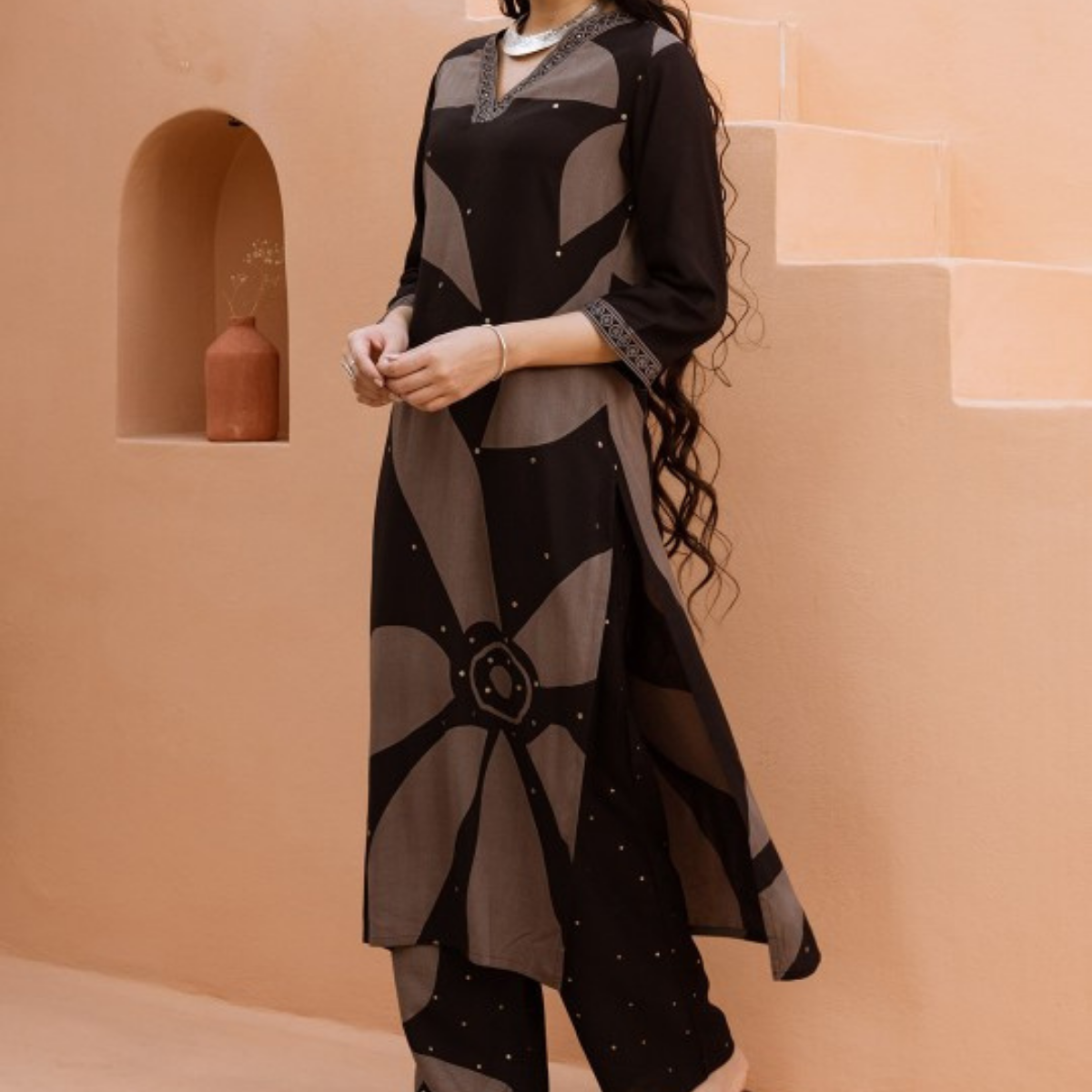 3-Piece Women’s Palazzo Kurti Set | Fusion of Comfort and Style for Any Occasion | KS-08