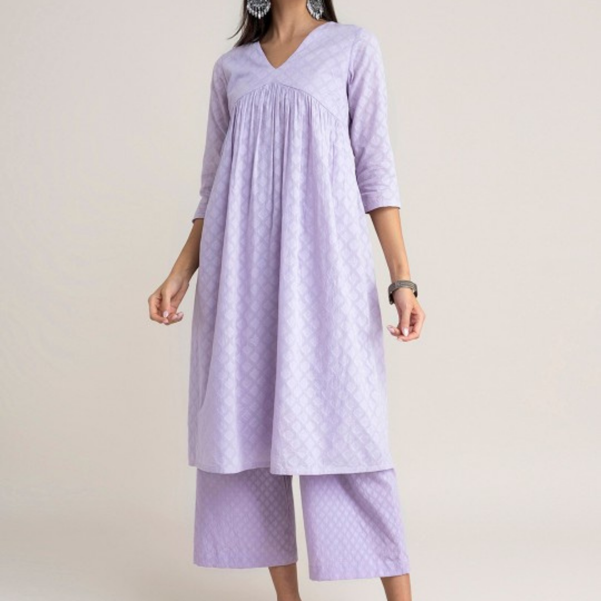 3-Piece Women’s Palazzo Kurti Set | Fusion of Comfort and Style for Any Occasion | KS-06