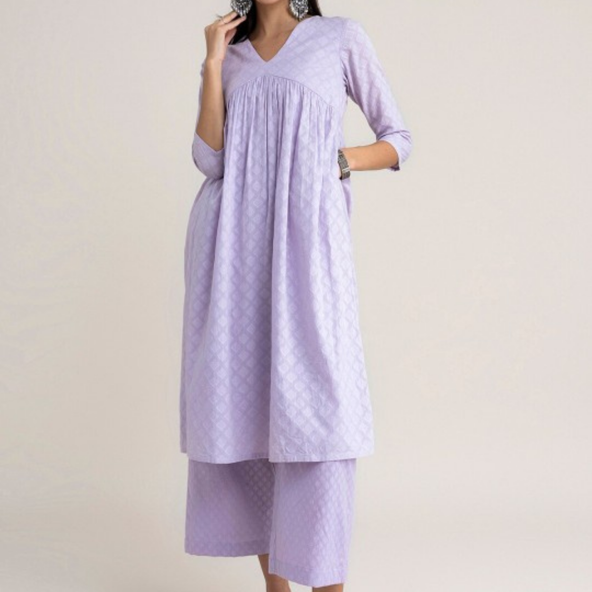 3-Piece Women’s Palazzo Kurti Set | Fusion of Comfort and Style for Any Occasion | KS-06