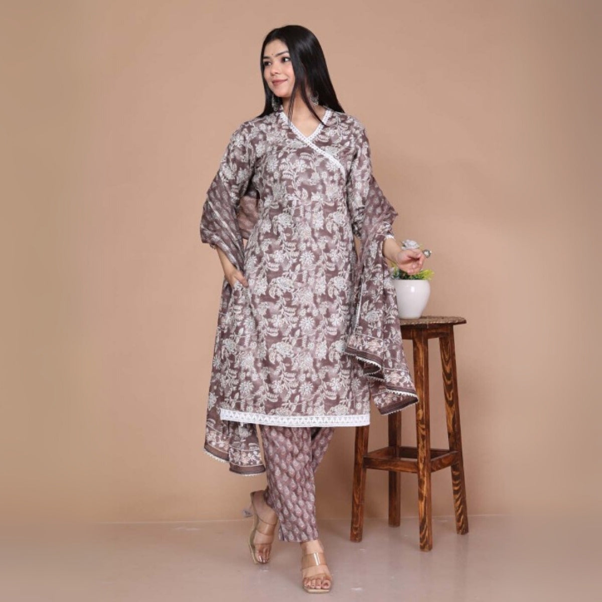 Comfort Meets Style: Women’s 3 Pack Cotton Kurta Set with Dupatta for Everyday Elegance| CK-07