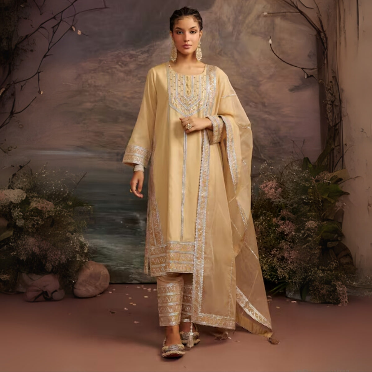 Comfort Meets Style: Women’s 3 Pack Cotton Kurta Set with Dupatta for Everyday Elegance| CK-07