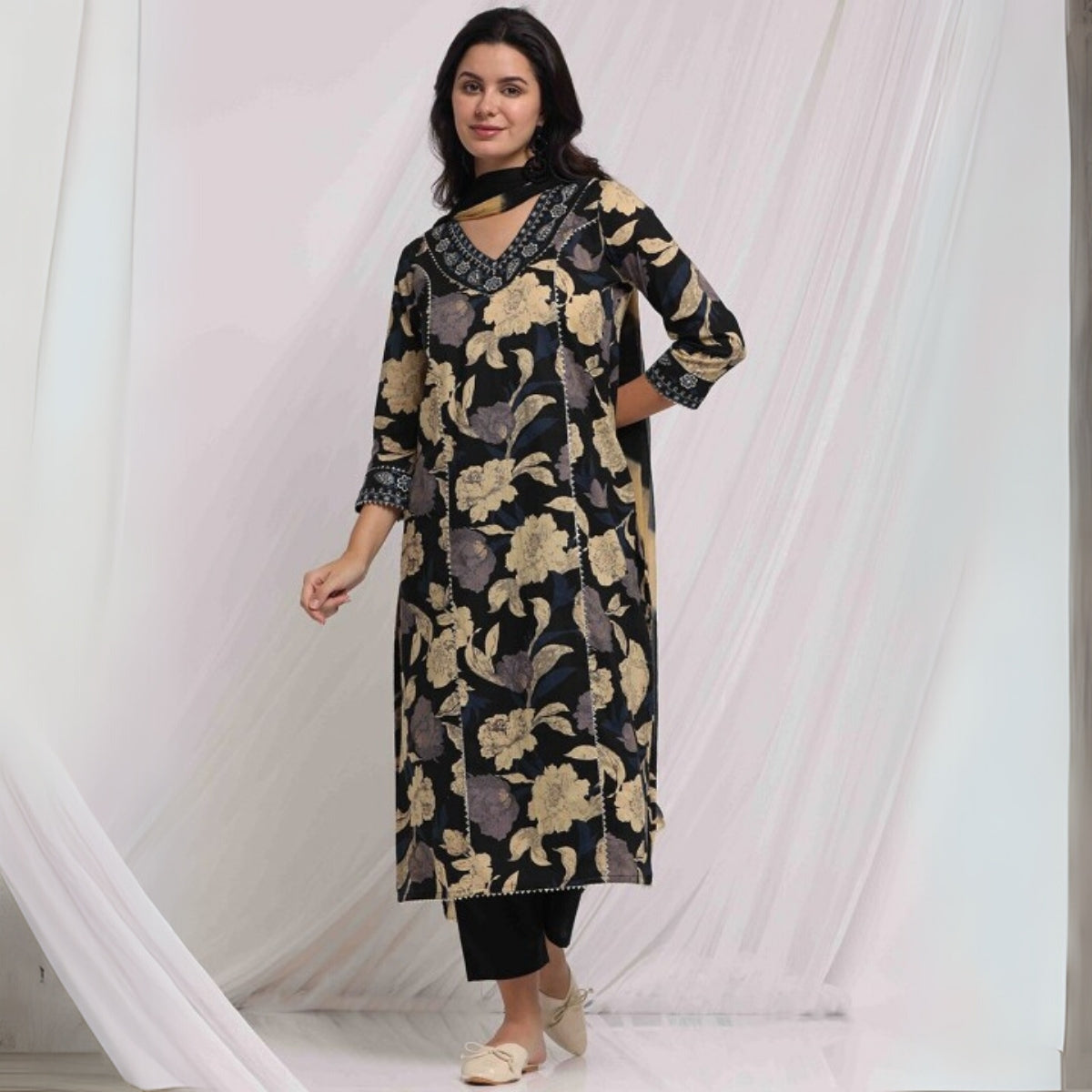 Comfort Meets Style: Women’s 3 Pack Cotton Kurta Set with Dupatta for Everyday Elegance| CK-08