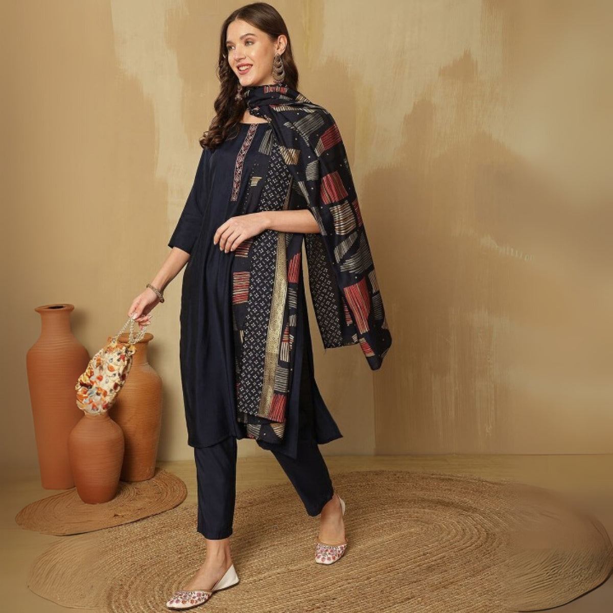 Comfort Meets Style: Women’s 3 Pack Cotton Kurta Set with Dupatta for Everyday Elegance| CK-08