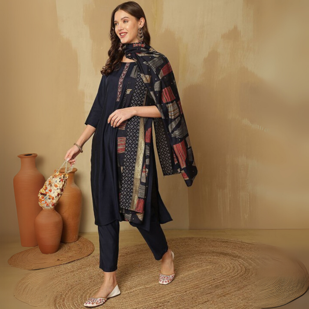 Comfort Meets Style: Women’s 3 Pack Cotton Kurta Set with Dupatta for Everyday Elegance| CK-05