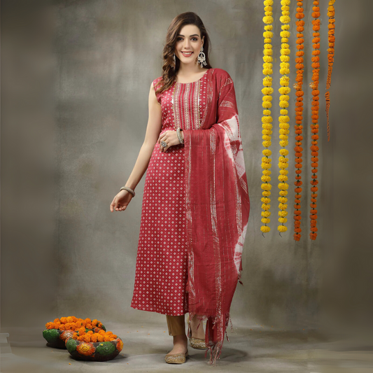 3 Piece Cotton Kurti Combo | Ideal for Office, Casual & Festive Looks | KC-04