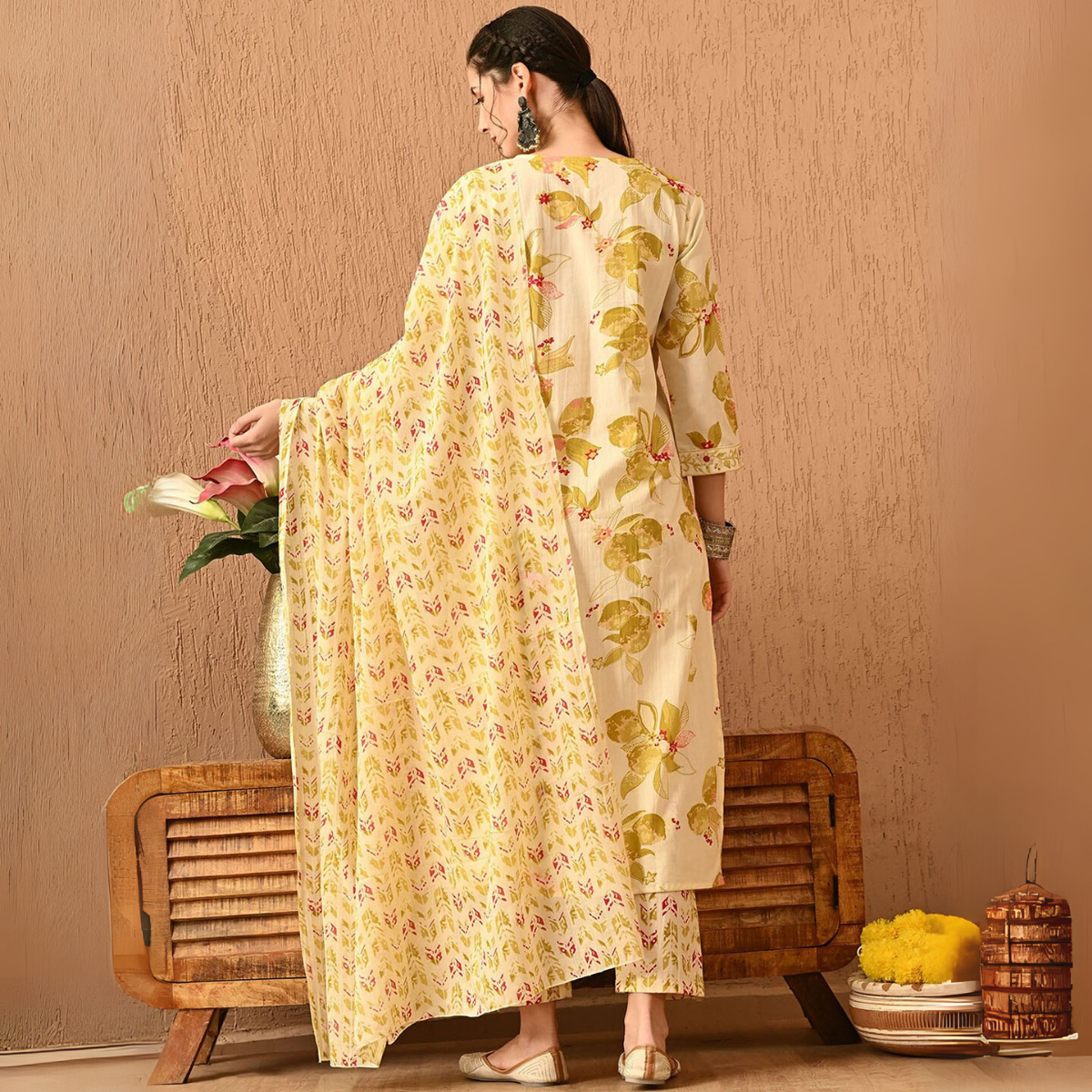 Comfort Meets Style: Women’s 3 Pack Cotton Kurta Set with Dupatta for Everyday Elegance| CK-03