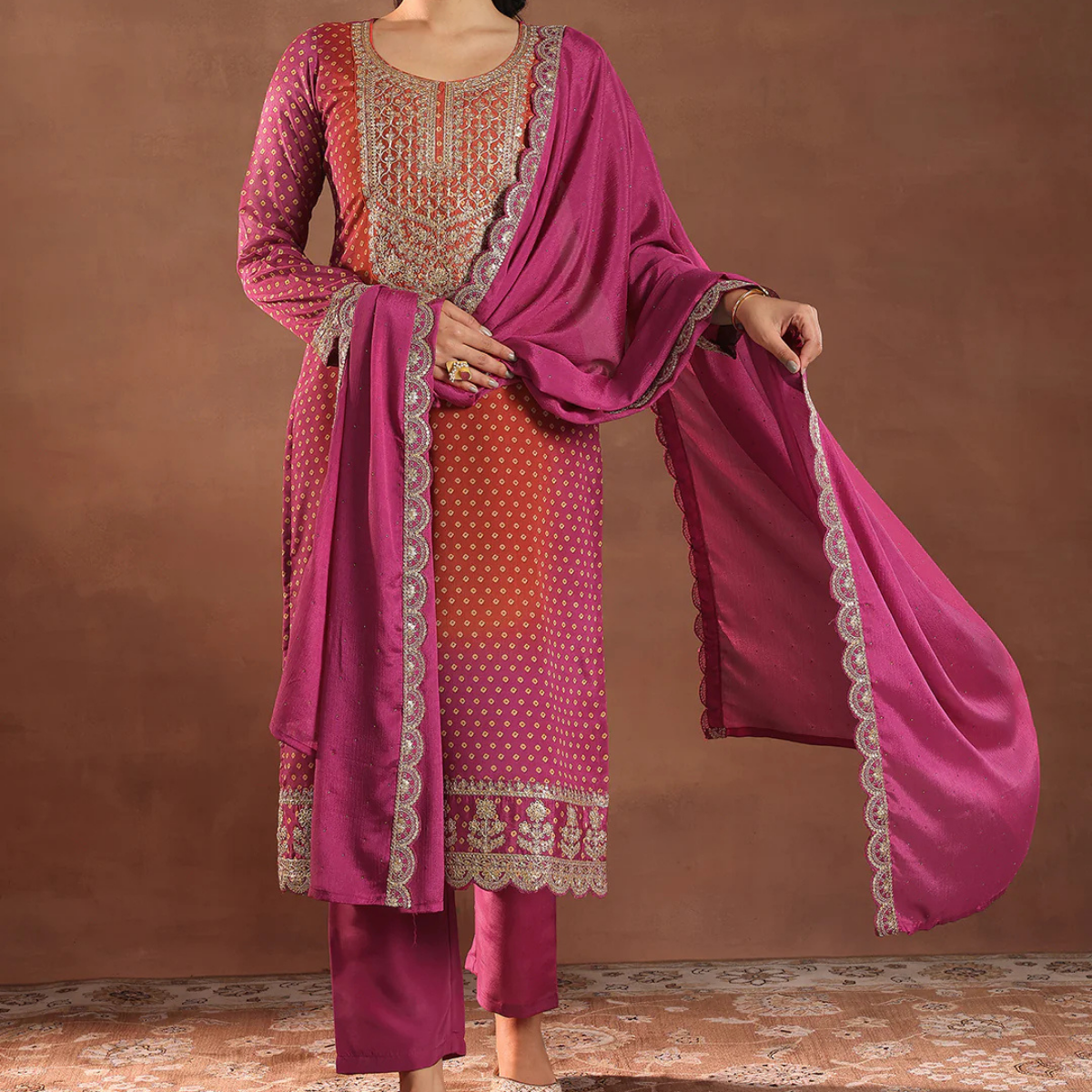 PACK OF 3 | Stylish Women’s Suit Set with Matching Dupatta | Perfect for Festivals & Parties | SD-02