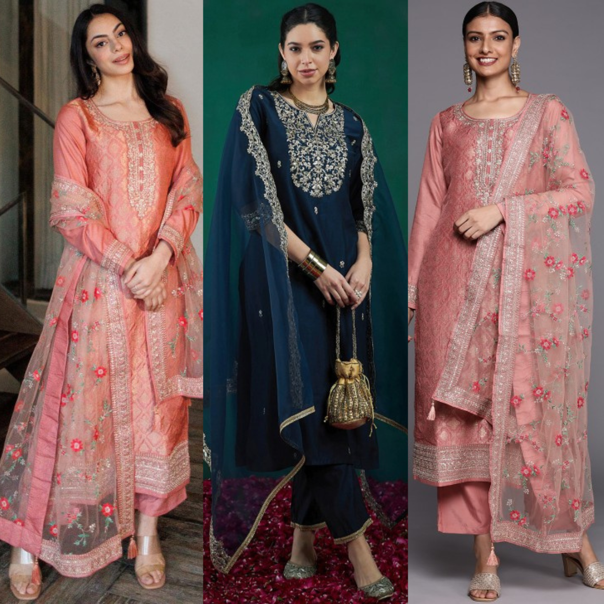 PACK OF 3 | Stylish Women’s Suit Set with Matching Dupatta | Perfect for Festivals & Parties | SD-08