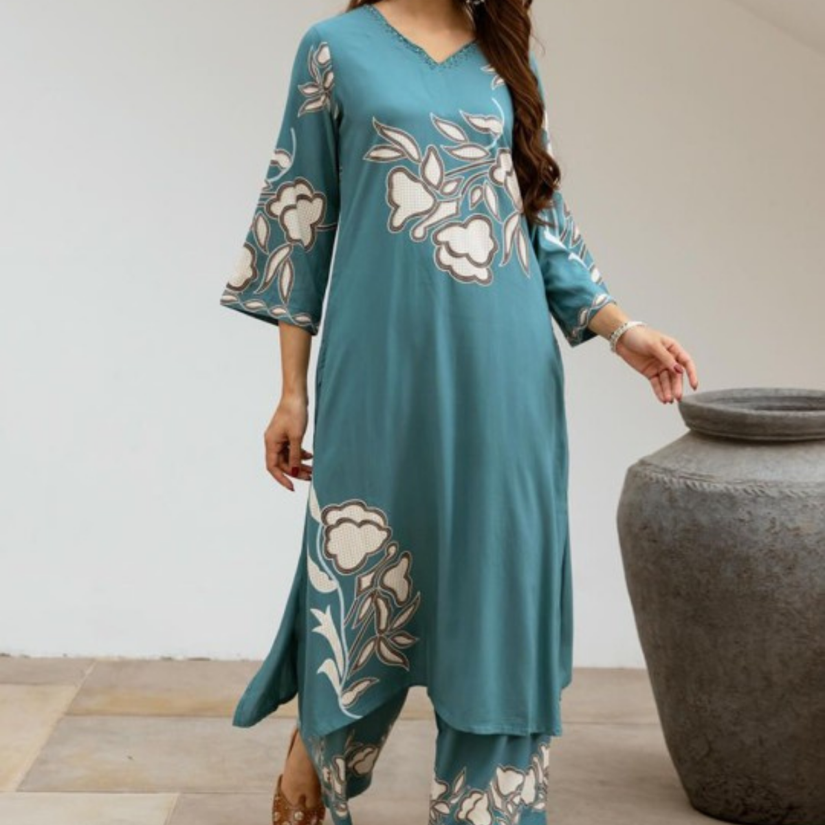 3-Piece Women’s Palazzo Kurti Set | Fusion of Comfort and Style for Any Occasion | KS-01