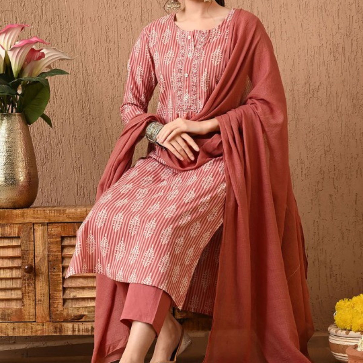 Exclusive 3-Piece Cotton Kurta Sets with Dupatta – Shop the Combo Sale Now | FP-10