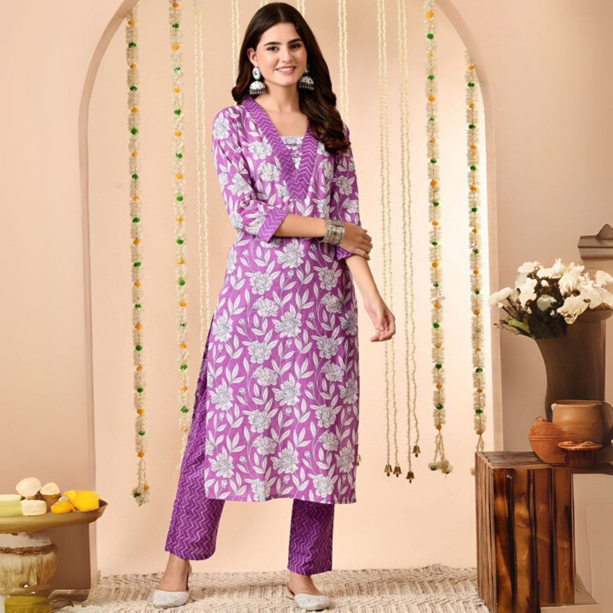 Comfort Meets Style: Women’s 3 Pack Cotton Kurta Set with Dupatta for Everyday Elegance| CK-04