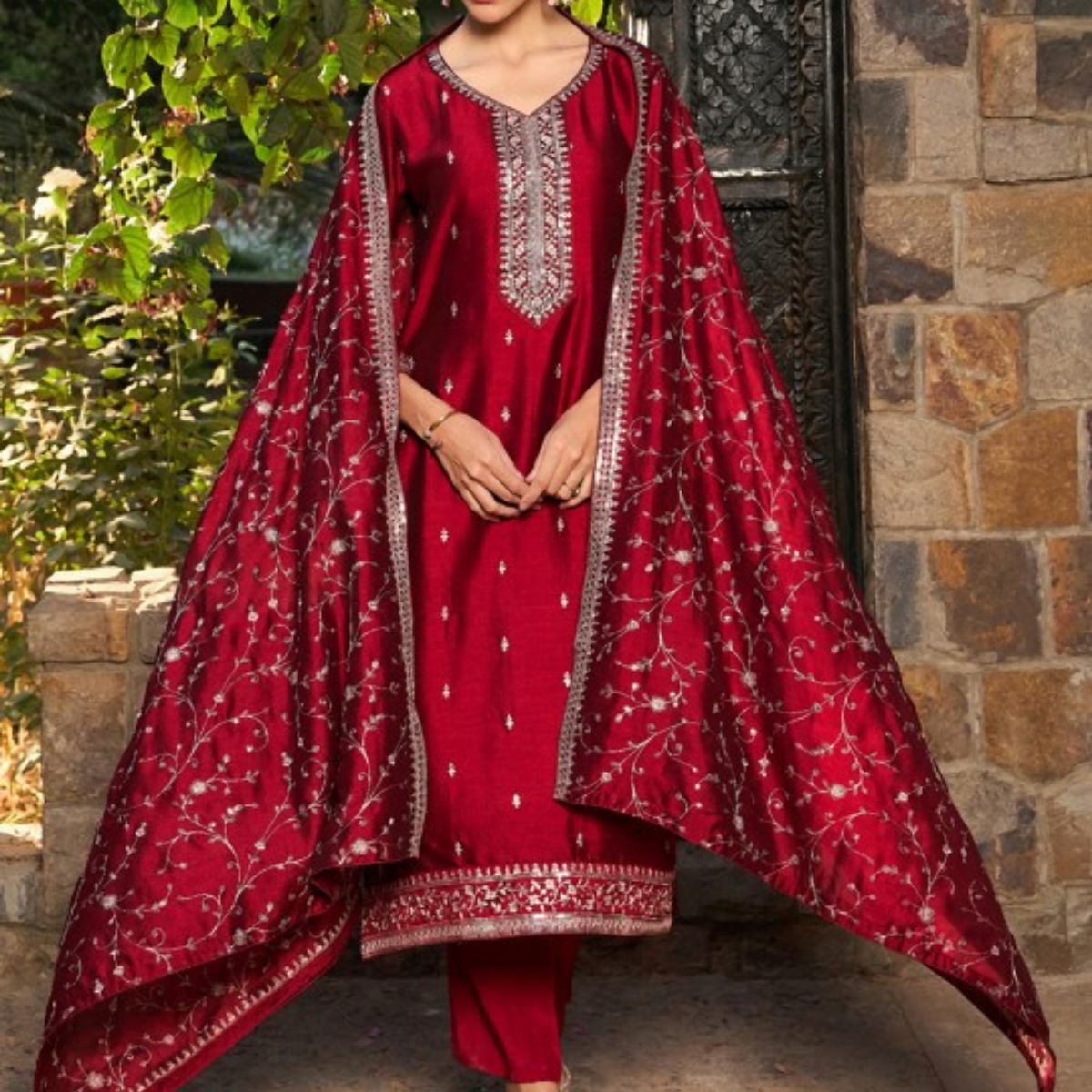 PACK OF 3 | Stylish Women’s Suit Set with Matching Dupatta | Perfect for Festivals & Parties | SD-10