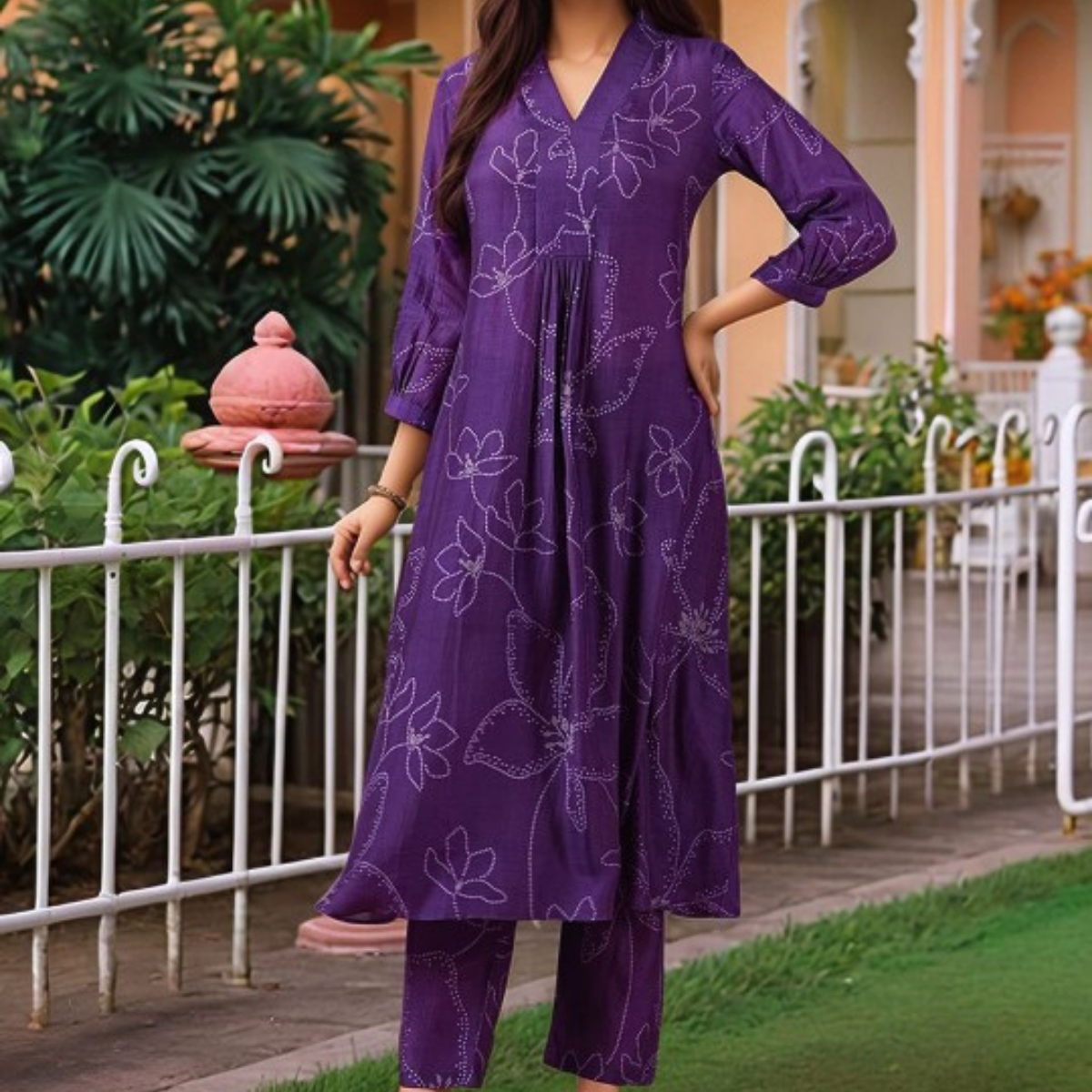 3-Piece Women’s Palazzo Kurti Set | Fusion of Comfort and Style for Any Occasion | KS-07
