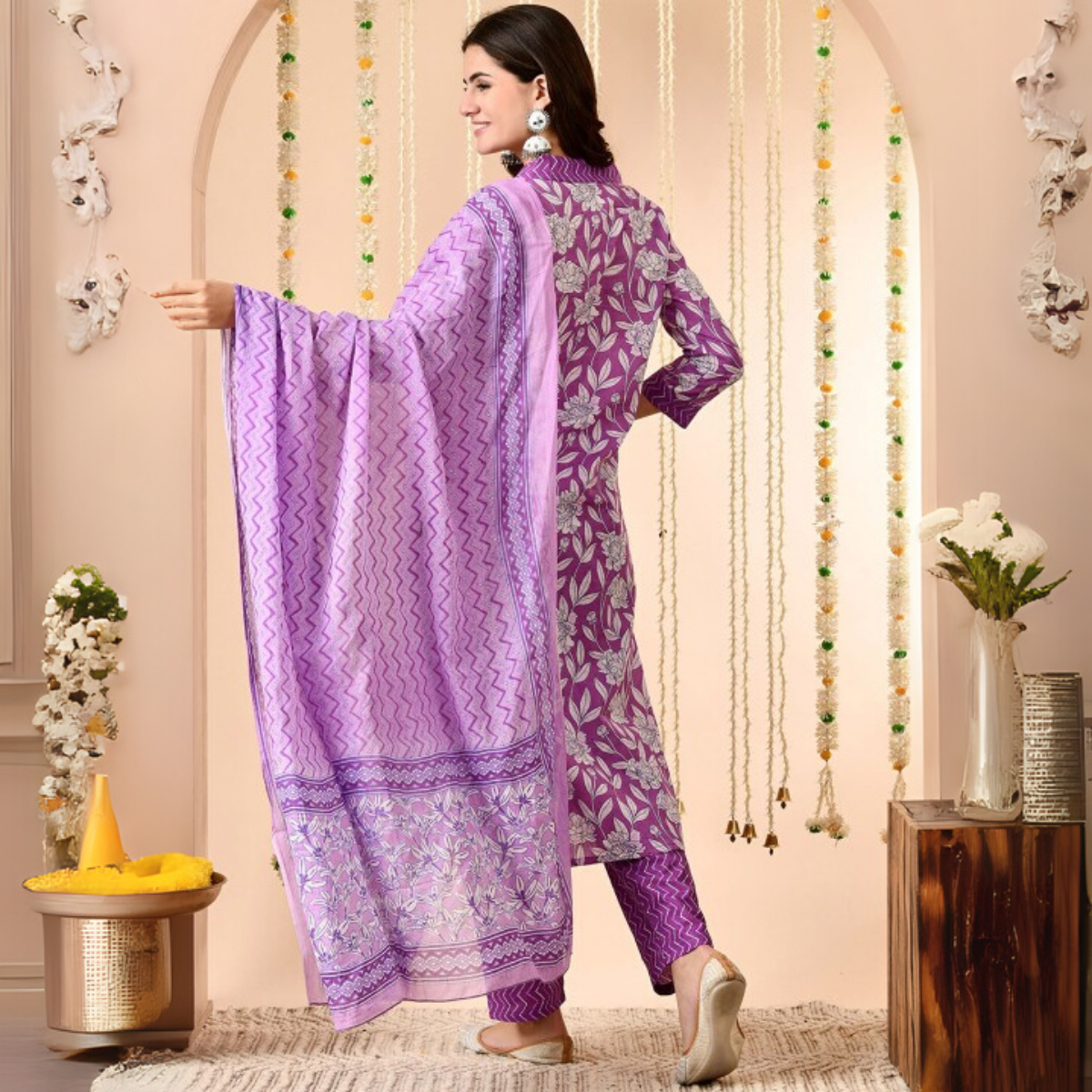 Comfort Meets Style: Women’s 3 Pack Cotton Kurta Set with Dupatta for Everyday Elegance| CK-04