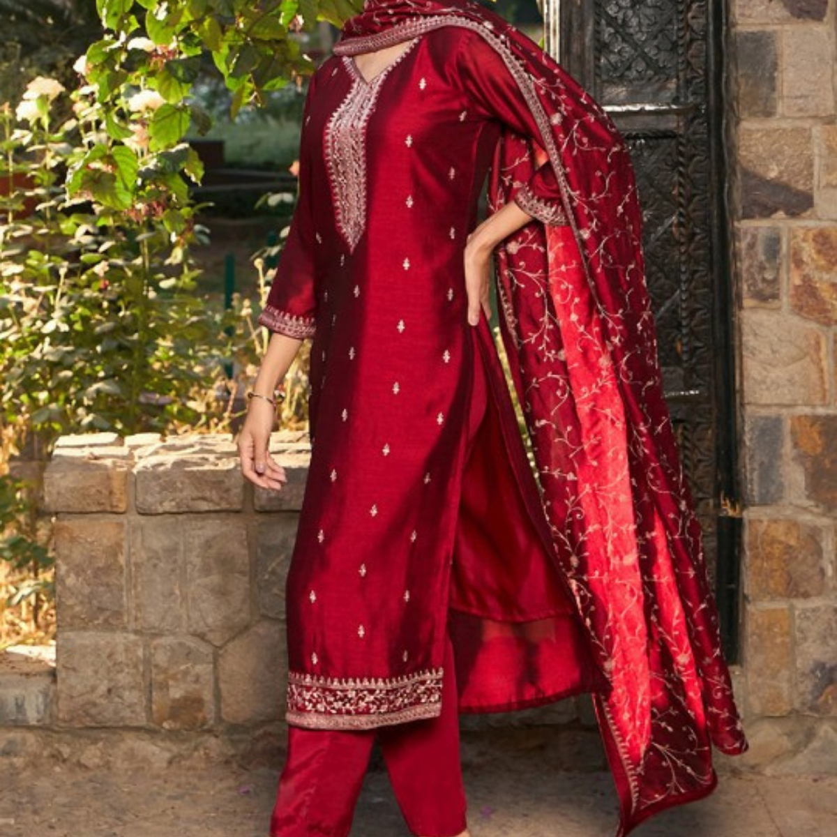 PACK OF 3 | Stylish Women’s Suit Set with Matching Dupatta | Perfect for Festivals & Parties | SD-10