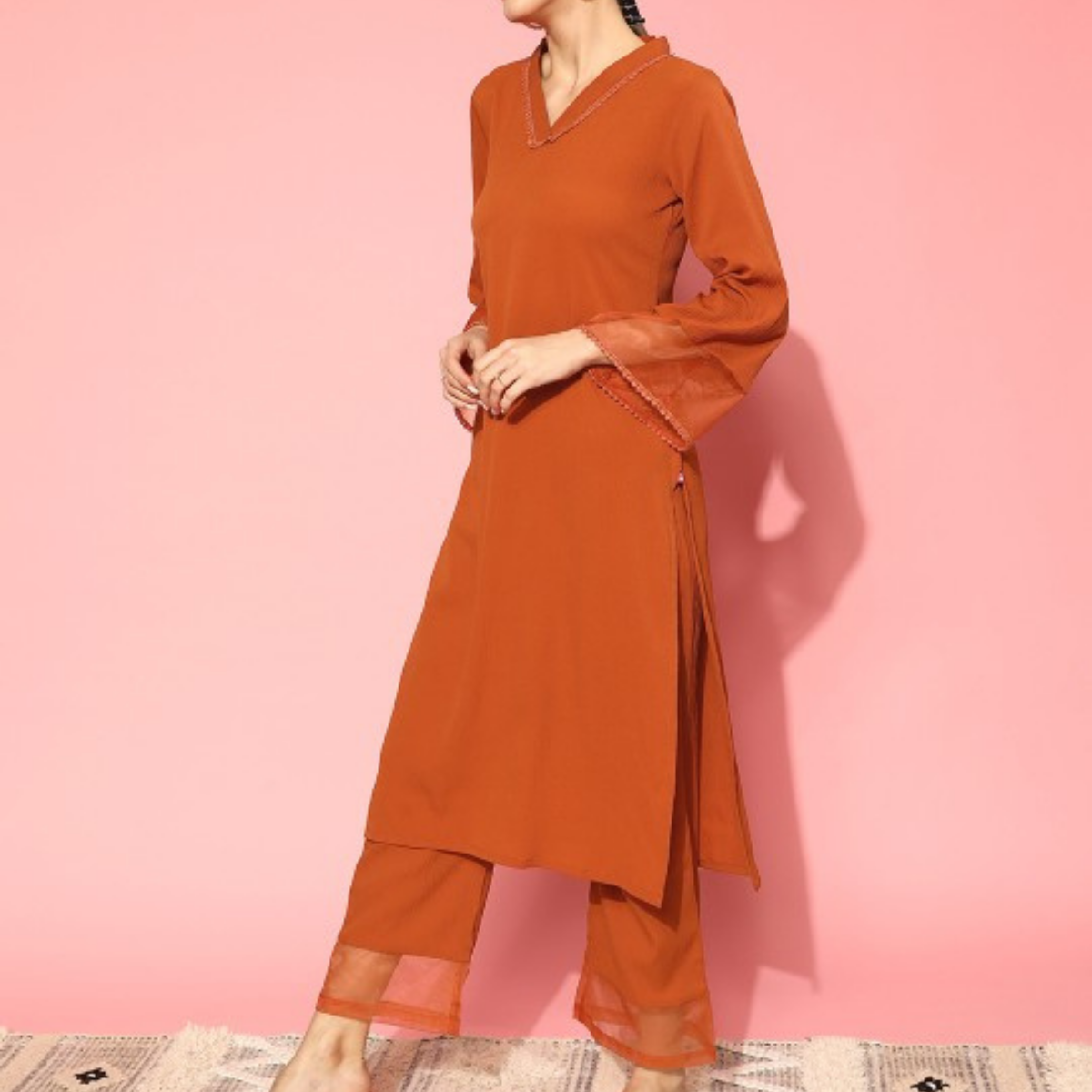 3-Piece Women’s Palazzo Kurti Set | Fusion of Comfort and Style for Any Occasion | KS-01