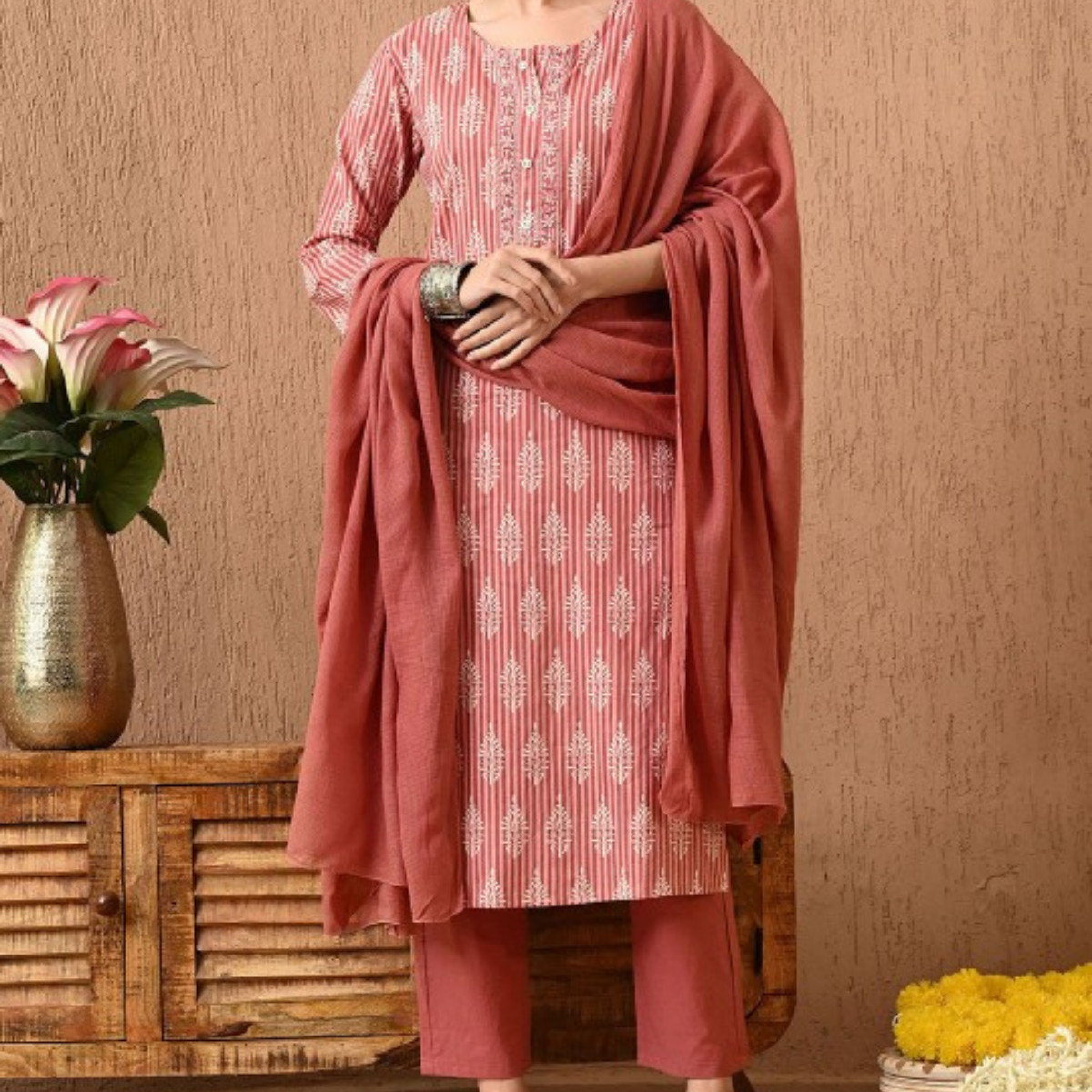 Exclusive 3-Piece Cotton Kurta Sets with Dupatta – Shop the Combo Sale Now | FP-07