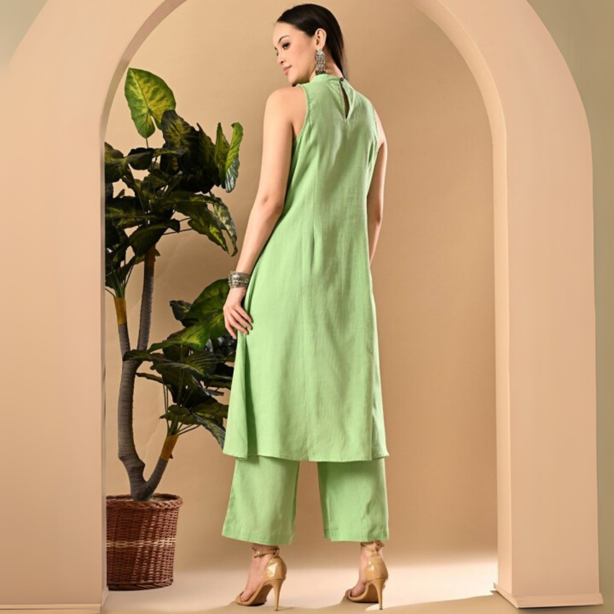 3-Piece Women’s Palazzo Kurti Set | Fusion of Comfort and Style for Any Occasion | KS-15