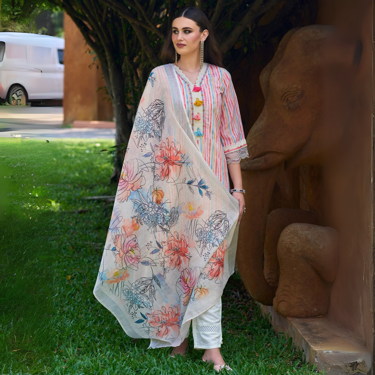 Comfort Meets Style: Women’s 3 Pack Cotton Kurta Set with Dupatta for Everyday Elegance| CK-01