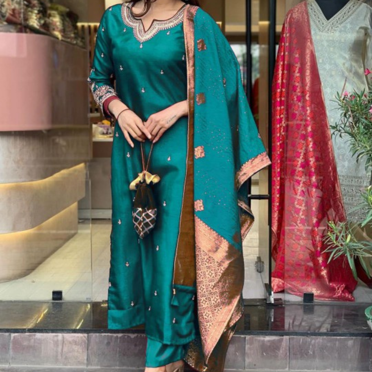 PACK OF 3 | Stylish Women’s Suit Set with Matching Dupatta | Perfect for Festivals & Parties | SD-03