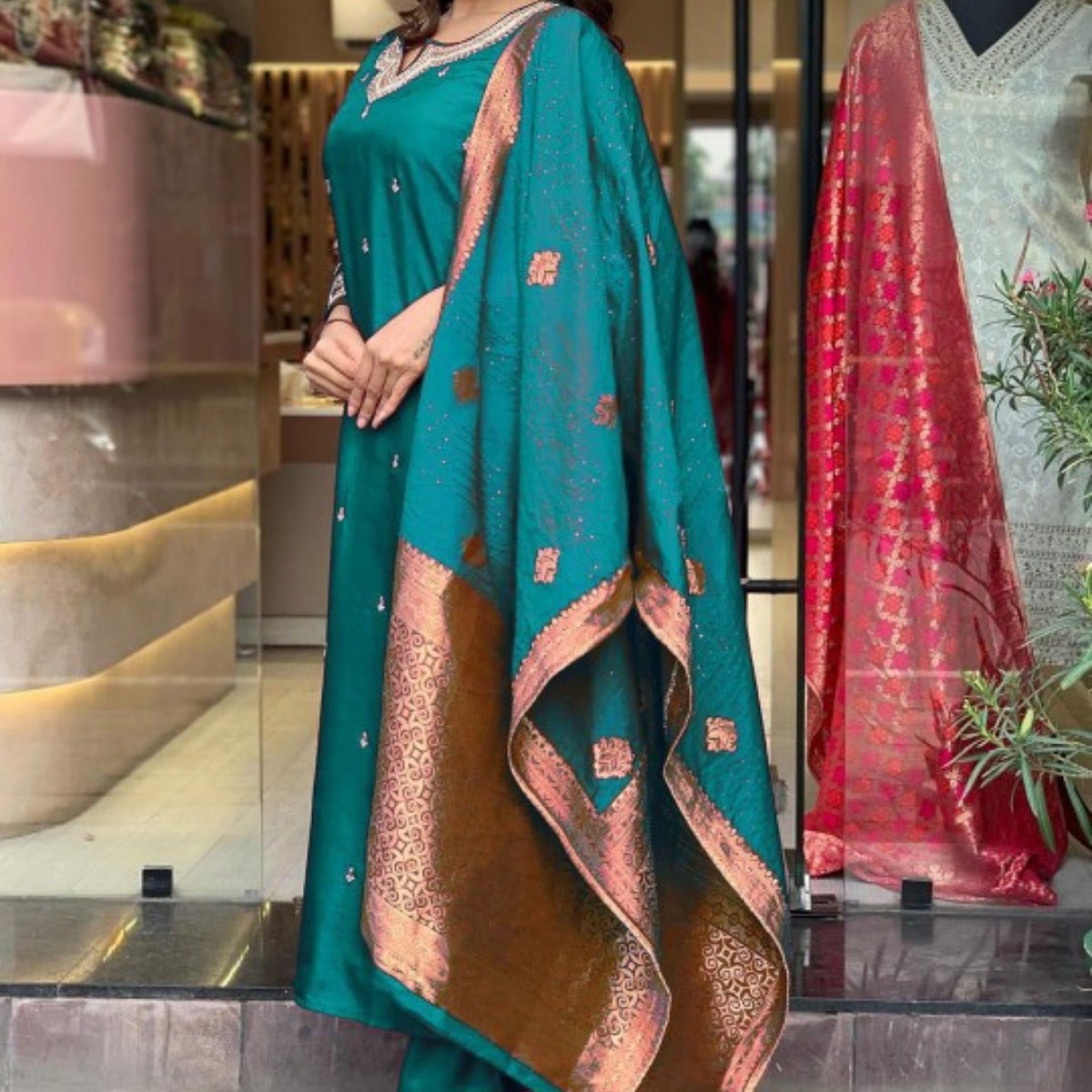 PACK OF 3 | Stylish Women’s Suit Set with Matching Dupatta | Perfect for Festivals & Parties | SD-03