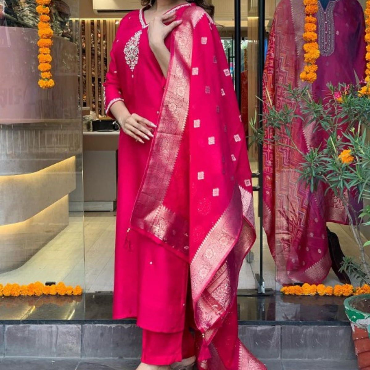 PACK OF 3 | Stylish Women’s Suit Set with Matching Dupatta | Perfect for Festivals & Parties | SD-04