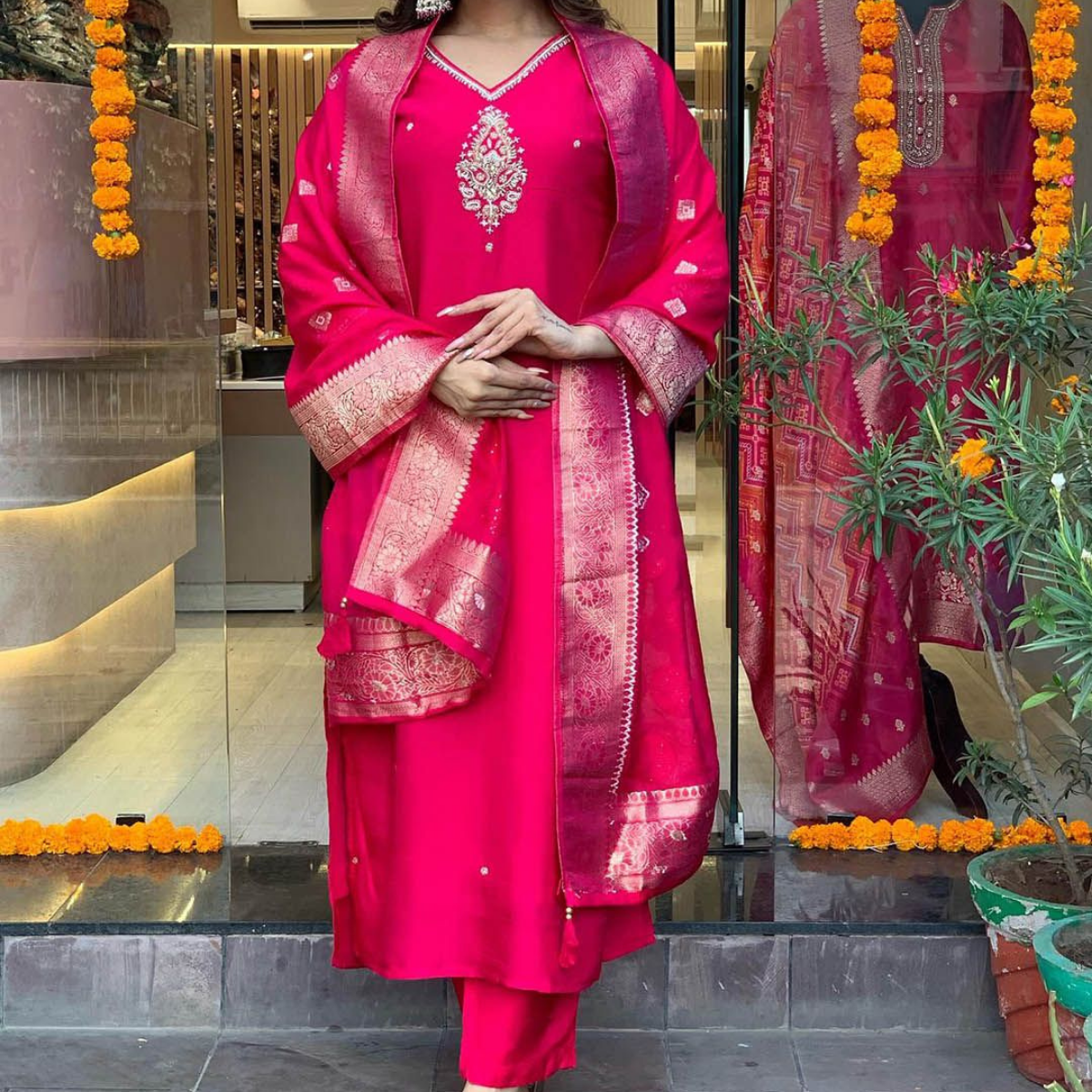 PACK OF 3 | Stylish Women’s Suit Set with Matching Dupatta | Perfect for Festivals & Parties | SD-04